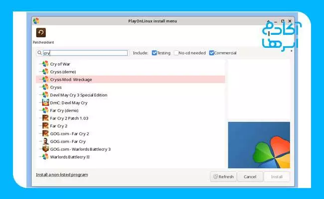 آموزش اجرای بازی ویندوز در لینوکس